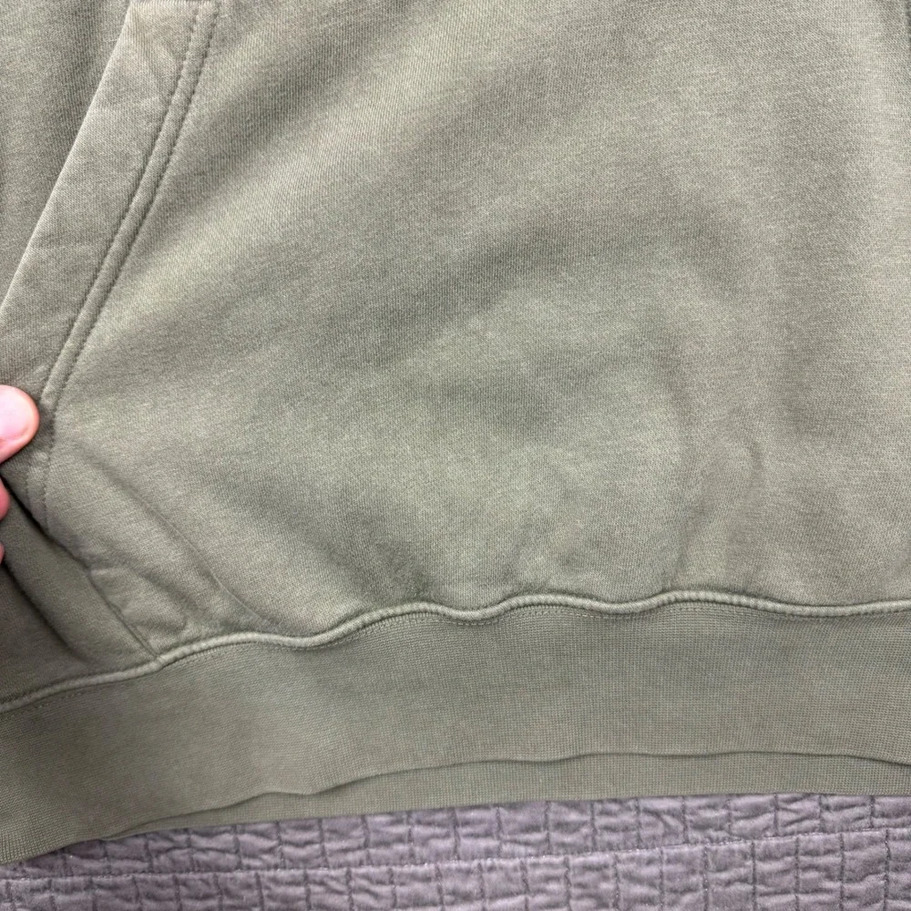 Nike Hoodie Sweatshirt Men Medium Green Club Fleece Sportswear Casual Faded